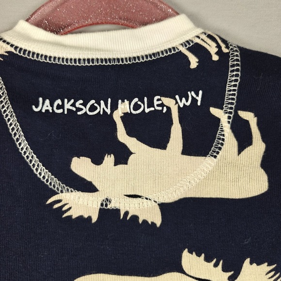 Lazy‎ One "Don't Moose with Me" Back Flap Long Sleeves JACKSON HOLE  WY 3T - Picture 7 of 9
